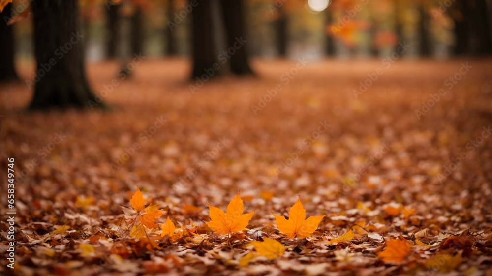 autumn leaves on the ground