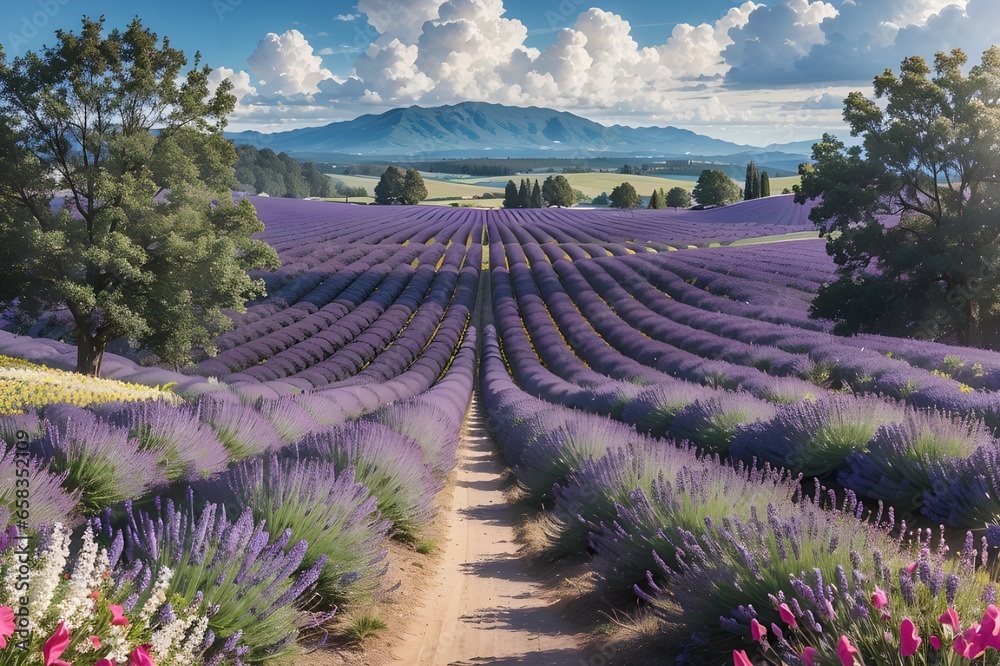 lavender field background 