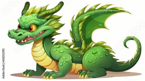 Green Wood dragon  symbol of 2024 Chinese New Year