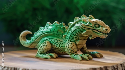 Green Wood dragon  symbol of 2024 Chinese New Year