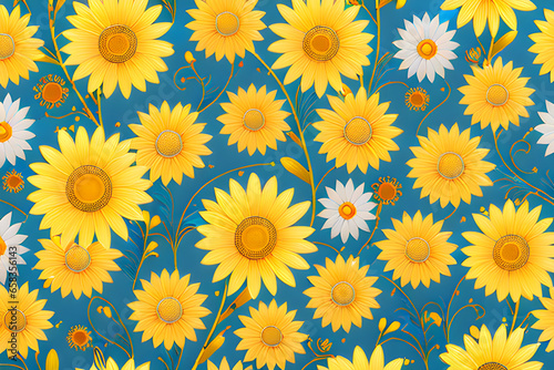 seamless floral pattern Generative AI