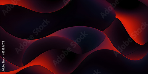 Abstract Red and Dark Blue Background With Waves