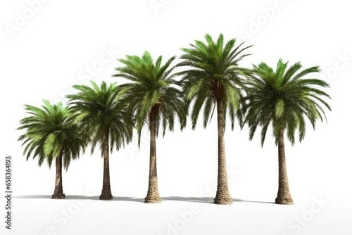 A lush collection of tropical palm trees, their vibrant green leaves and ornamental beauty enhancing the natural landscape.