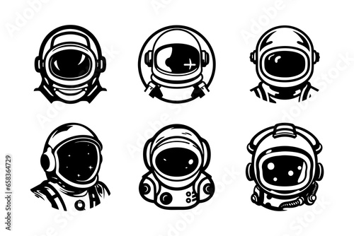 Silhouette Astronaut Vector Collection