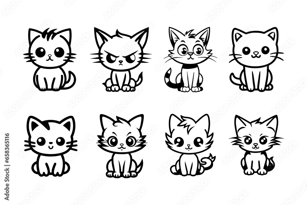 Cute Cat Vector Collection