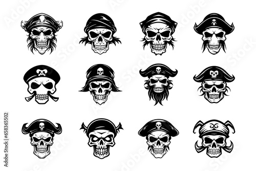 Pirate Skull Vector Collection