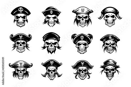 Pirate Skull Vector Collection