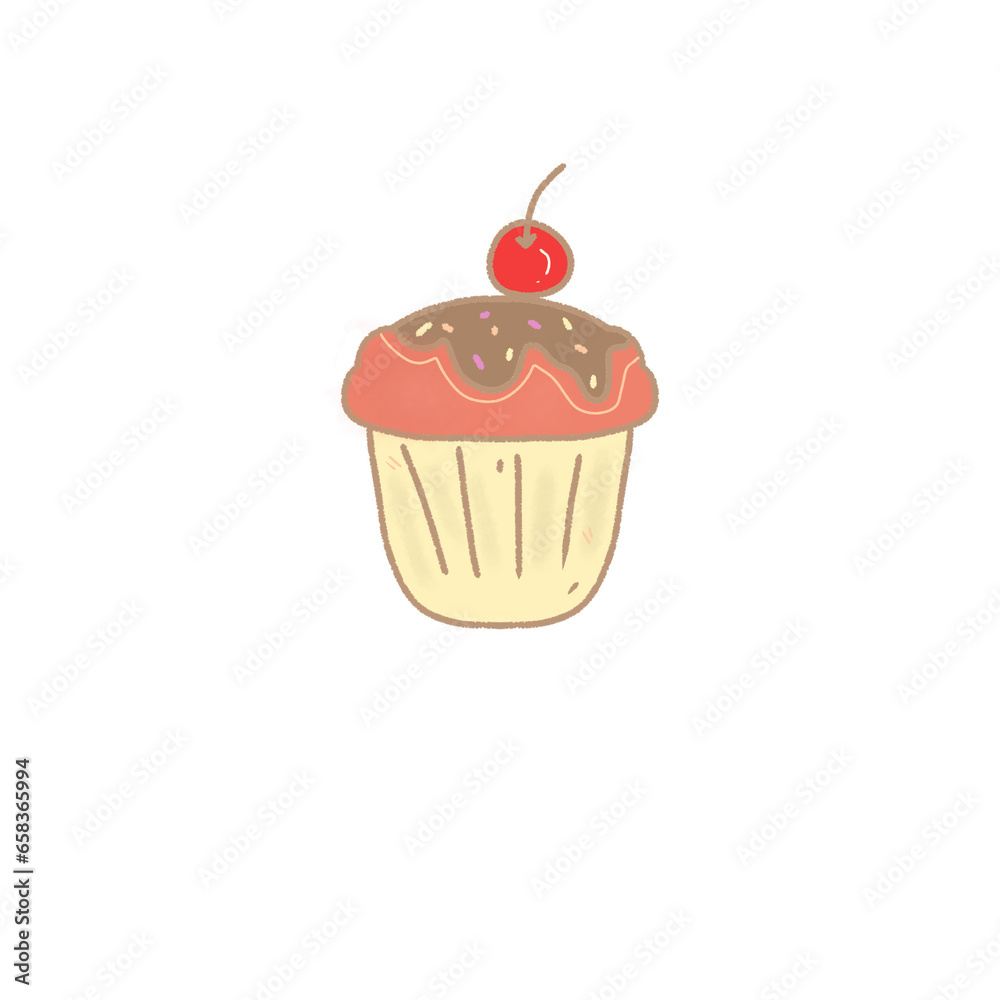 cupcake with cherry cupcake with cherry