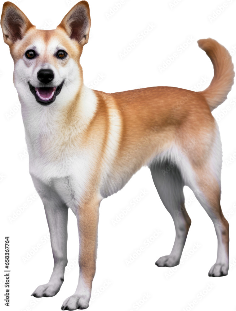 Isolated transparent Norwegian Lundehund dog Isolated transparent Norwegian Lundehund dog