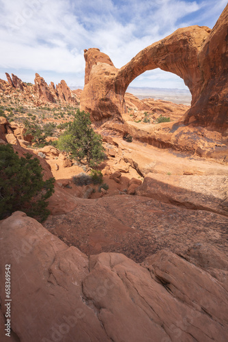 hiking the devils garden trail  arches national park  usa