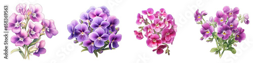 Nemesia  Flower Hyperrealistic Highly Detailed Isolated On Transparent Background PNG File