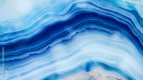 Gradient surface of blue agate rock - Generative Ai