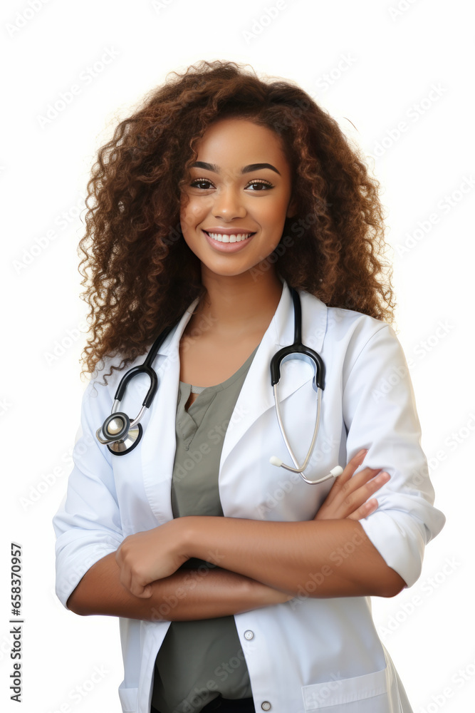 A beautiful young african american woman doctor. A beautiful young african american woman doctor.