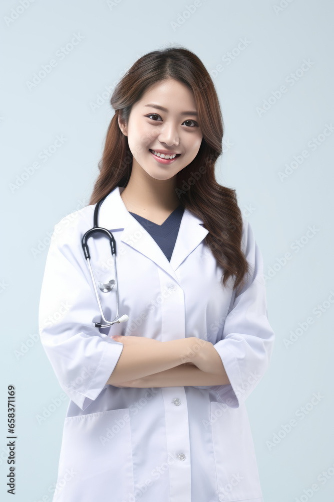A beautiful young asian woman doctor. A beautiful young asian woman doctor.