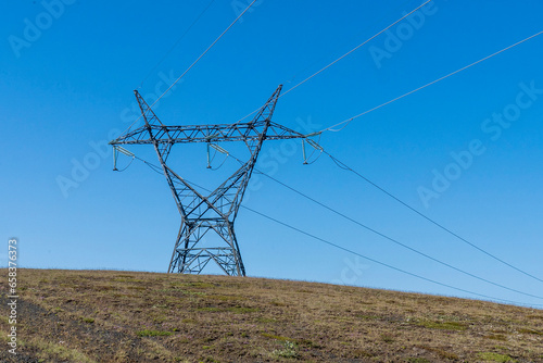 Power lines in Iceland