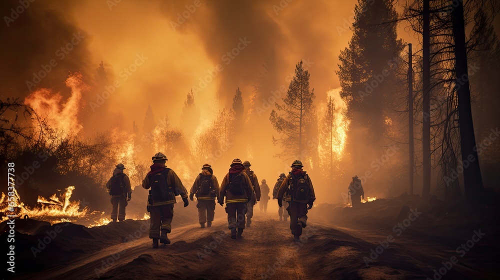 illustration of a large-scale forest fire illustration of a large-scale forest fire