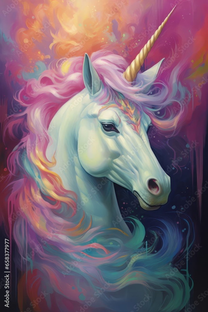 Beautiful unicorn portrait