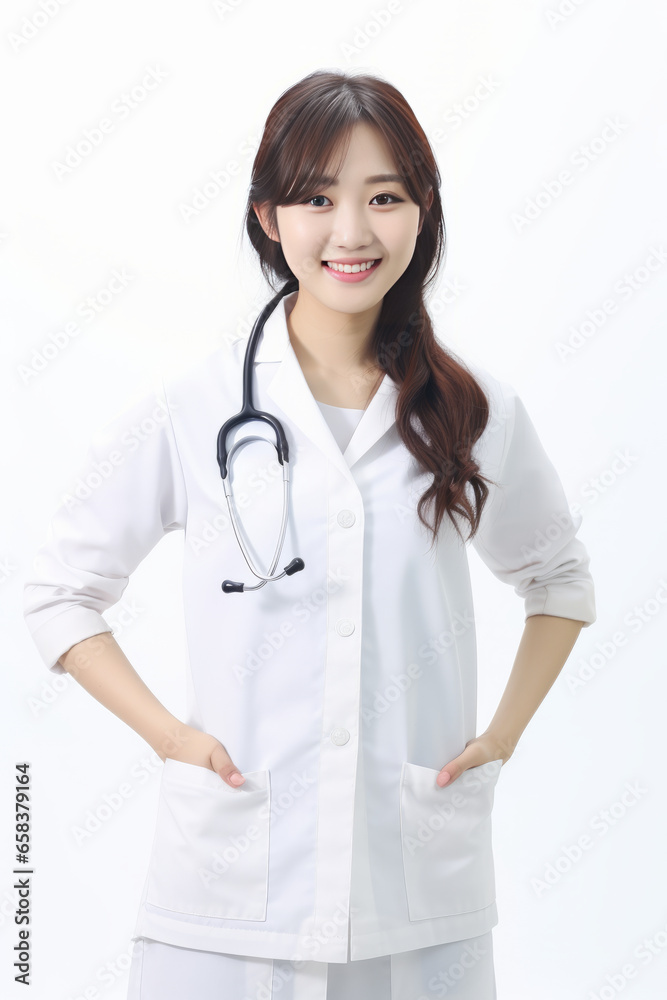 A beautiful young asian woman doctor.generative ai A beautiful young asian woman doctor.generative ai