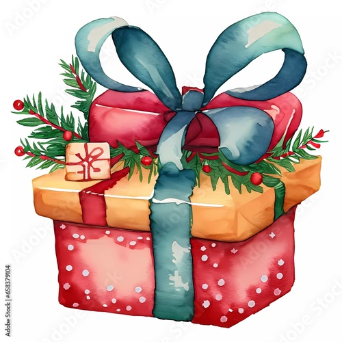 watercolor Christmas  vibe illustration clipart 