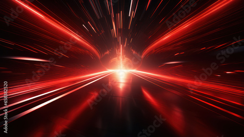 Energetic Red and Black Abstract Tunnel