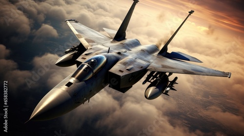 Fotografering fighter plane in the sky
