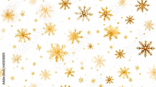 Wallpaper Mural  a white background with gold snowflakes and stars on it.  generative ai Torontodigital.ca