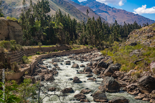 Scenes along the Urubamba River in Peru. photo