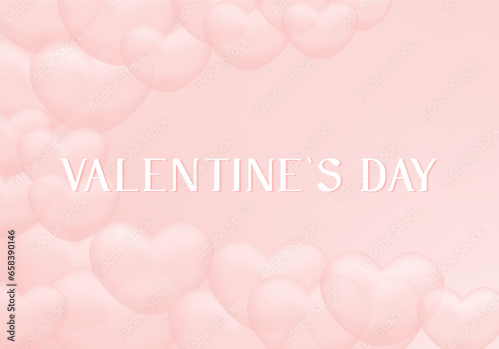 pink background with hearts. Y2k Set of modern posters with Valentine's Day. Vector illustration