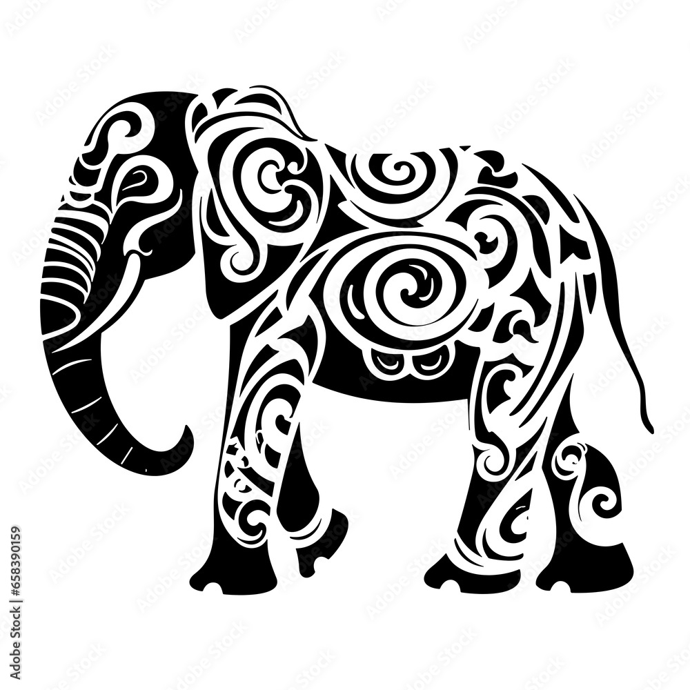 Fototapeta premium elephant Silhouette