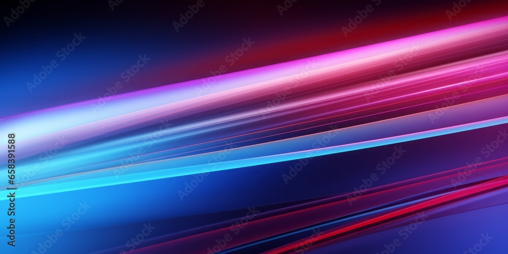 Bluish Purple Background with Dynamic Blue Stripes, Evoking a Contemporary Style with a Playful Mix of Light Cyan and Red Tones