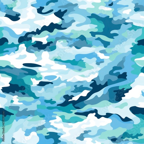 Arctic Camouflage Pattern with Northern Lights Color Scheme AI Generated