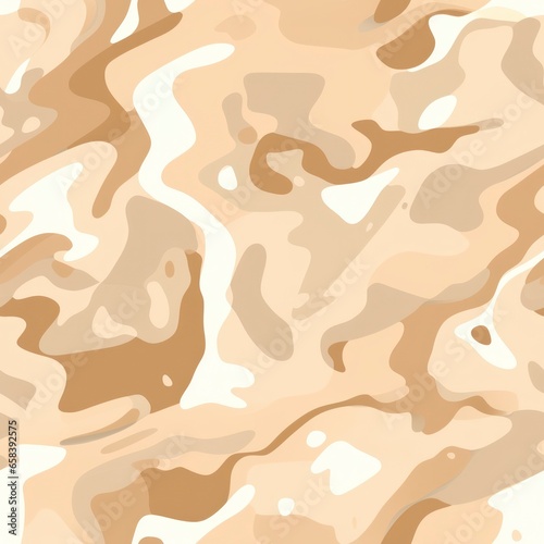 Abstract Desert Camouflage Pattern with Dune Shapes AI Generated