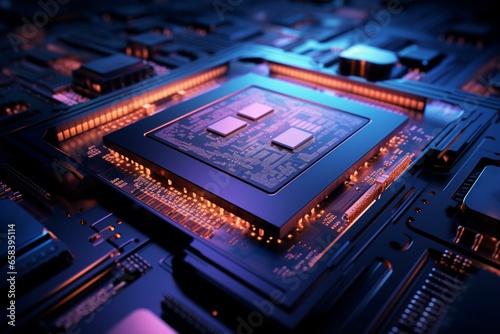 Cutting-edge microprocessor for quantum computing and big data processing, shaping the future of CPU and machine learning technologies. Generative AI