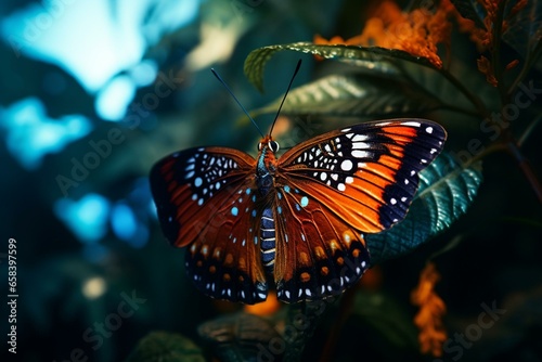 Close-up of a butterfly. Generative AI