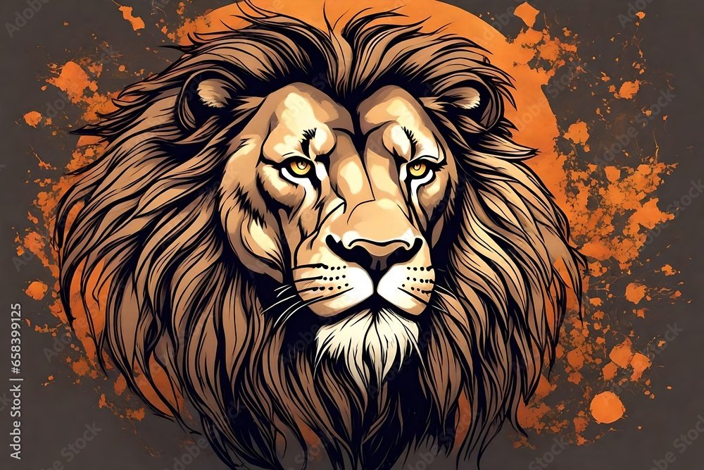 Sticker of lion