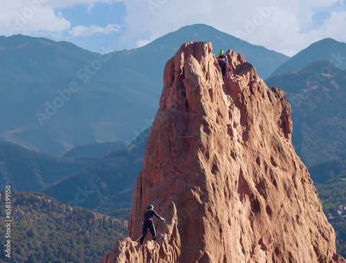 Rock Climbers with scenic background