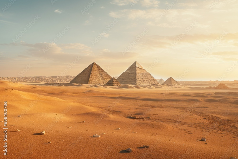 serene desert sands of ancient egypt, brought to life by Generative AI - obrazy, fototapety, plakaty 