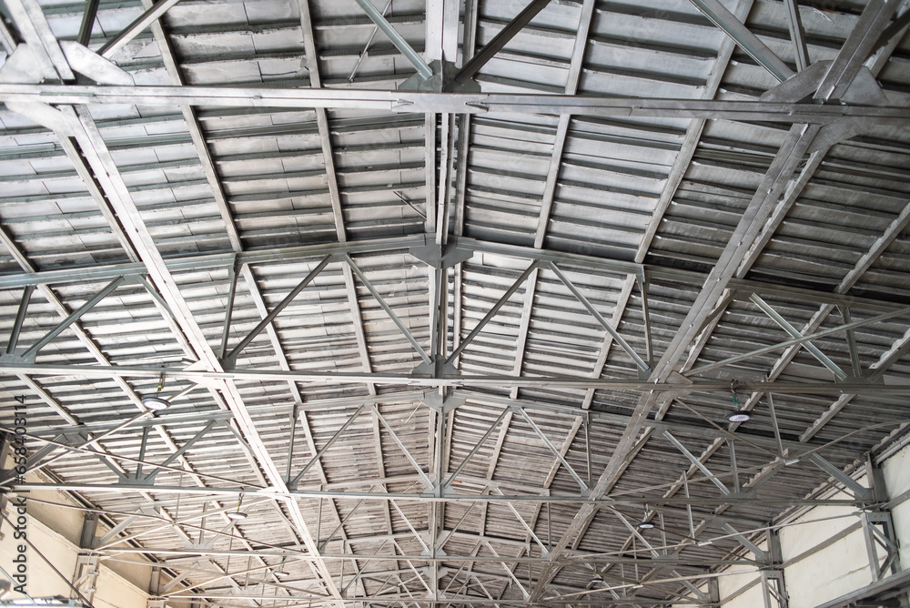 roof structure of an industrial building