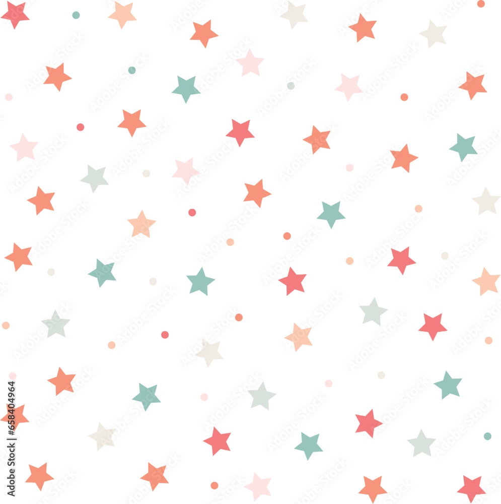 Cute stars seamless pattern, vector, baby confetti falling on white. flying stars glitter vector backdrop. Cute stars seamless pattern, vector, baby confetti falling on white. flying stars glitter vector backdrop.