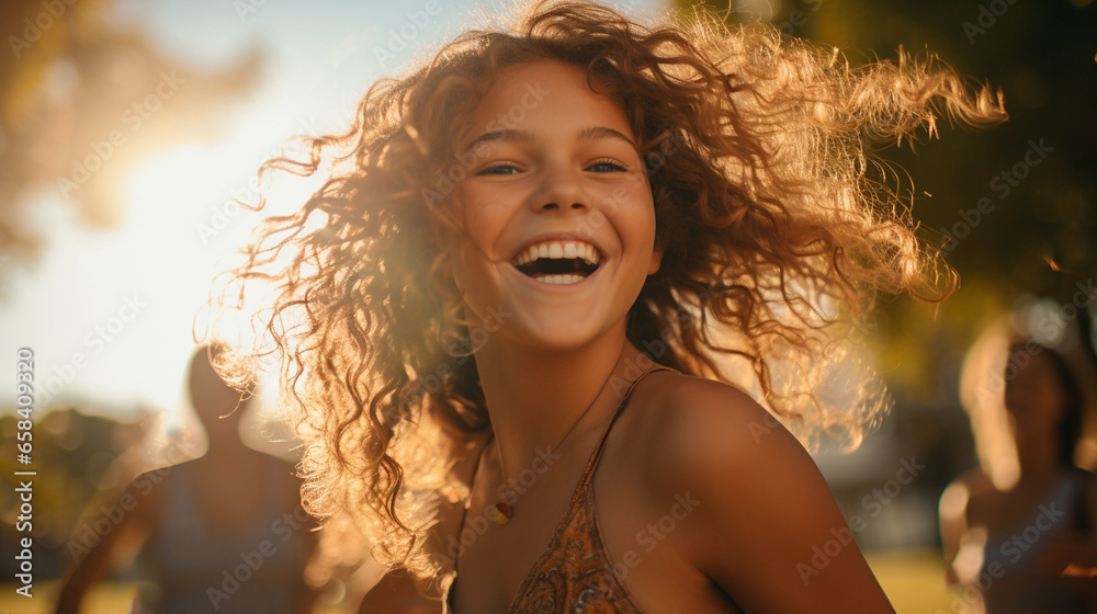 Portrait of a little happy girl on a blurred background, beautiful lighting. Portrait of a little happy girl on a blurred background, beautiful lighting.
