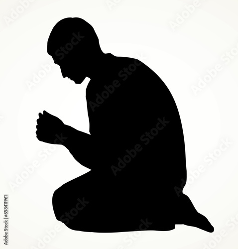 Vector image of the praying person