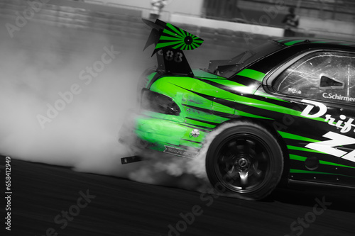 driftcar drift with smoking tires