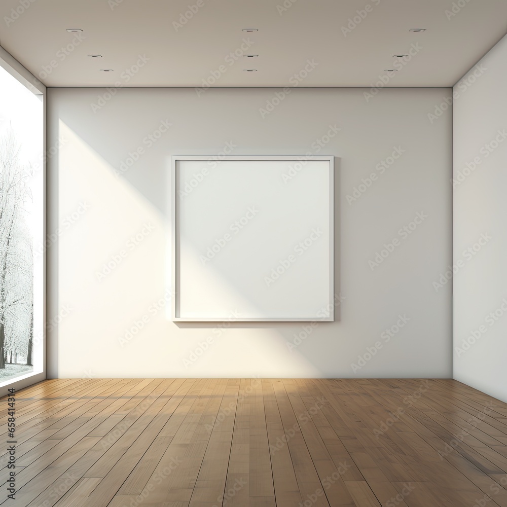 empty interior room with white image frame. may be used for your text or picture. empty interior room with white image frame. may be used for your text or picture.