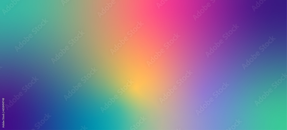 Obraz premium Abstract shine gradient violet-blue-pink-yellow background. Bright wallpaper. Vector illustration