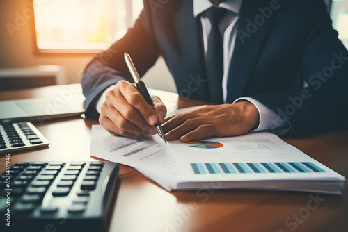 Business Finance, Buchhaltung, Vertrag, Berater Investitionsberatung Marketingplan für Unternehmen mit der Verwendung von Tablet und Computer-Technologie Analyse