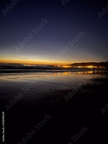 sunset on the beach