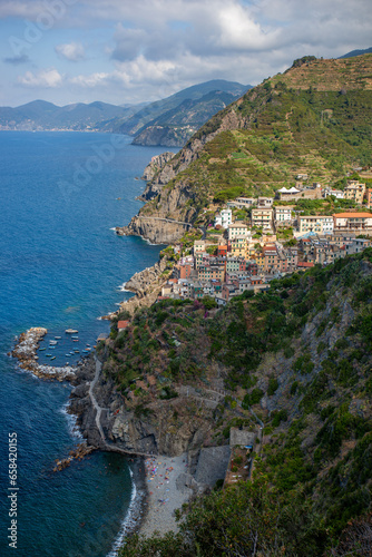 View of Corniglia, Cinque Terre, Liguria Italy 