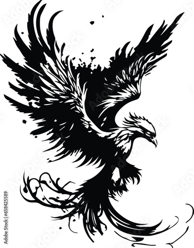 Flying Phoenix Fantasy Fire Bird

