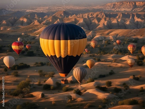 dozens of hot air balloon tours in Cappadocia, Turkey 