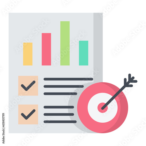 Data Target Flat Icon photo